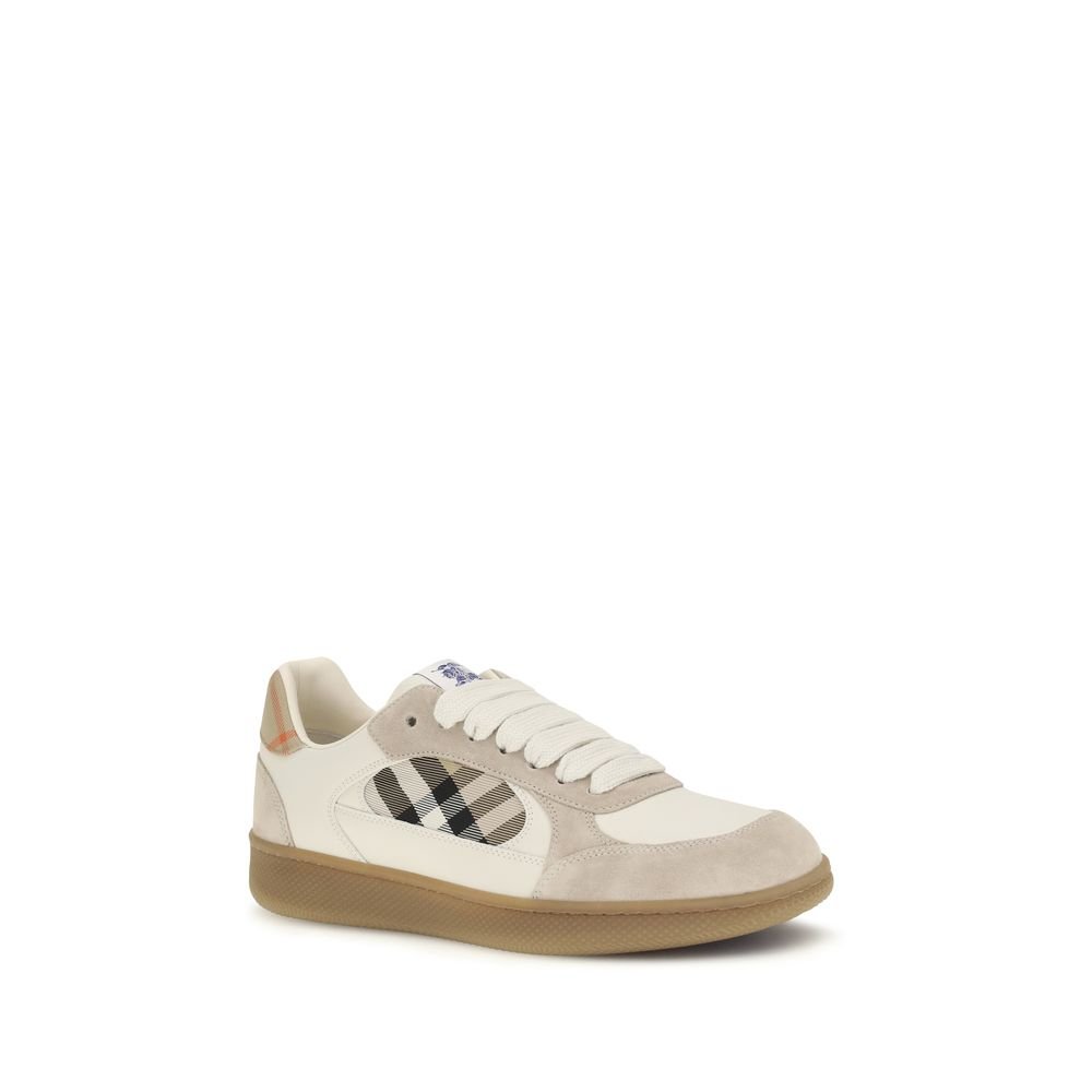 Classic Beige Leather Low Top Sneakers designed by Burberry - Image 2