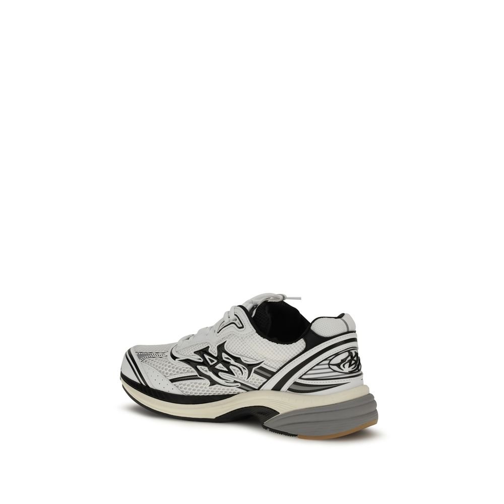 Opulent White Leather Athletic Sneakers designed by Amiri - Image 3