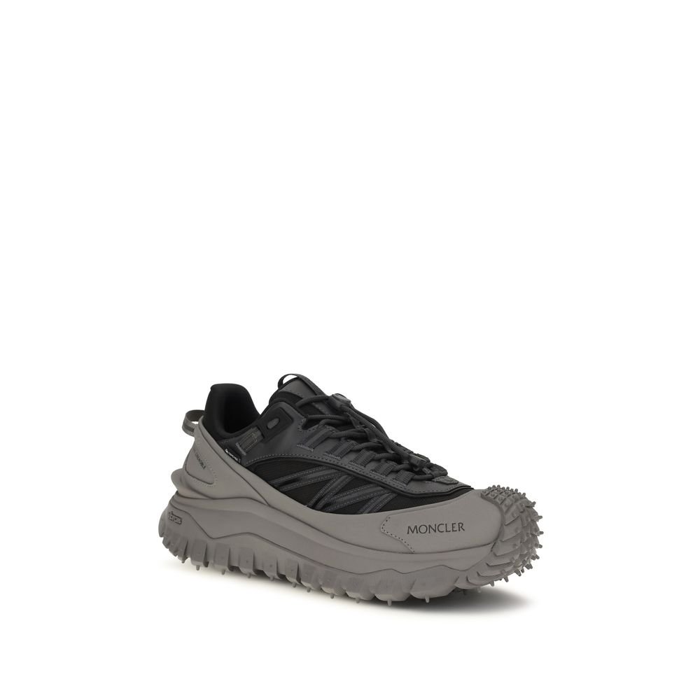 Stylish Gray Leather Athletic Sneakers designed by Moncler - Image 2