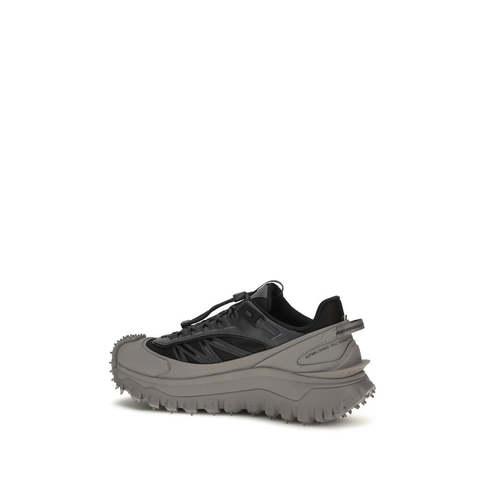 Stylish Gray Leather Athletic Sneakers designed by Moncler - Image 3