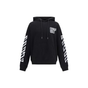 Stylish Black Soft Cotton Hoodie designed by Off-White
