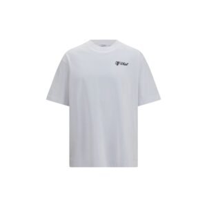 Classic White Soft Cotton Script T-Shirt designed by Off-White
