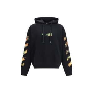 Trendy Black Soft Cotton Hoodie designed by Off-White
