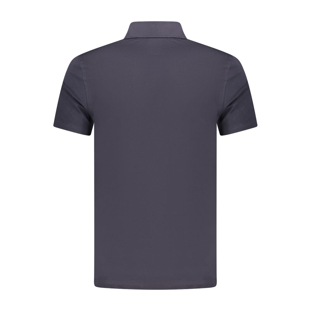 Blue Cotton Mens Polo Shirt - Image 2