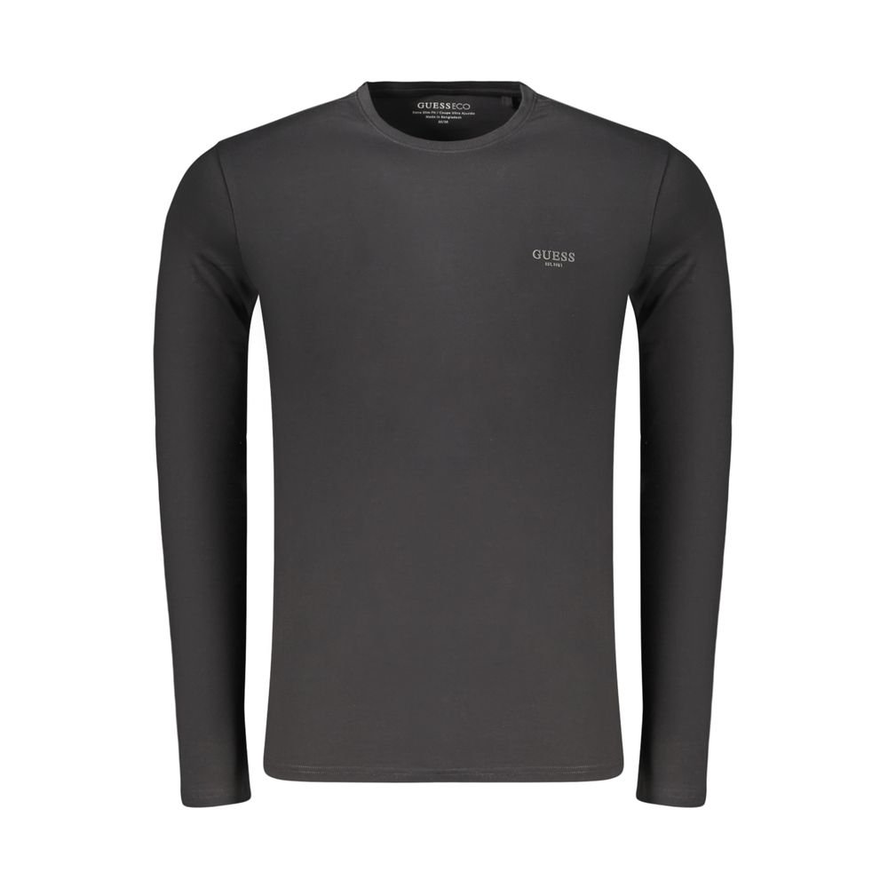 Black Cotton Men's T-Shirt designed by Guess