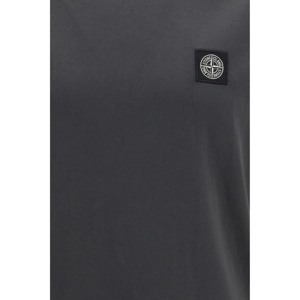 Stylish Gray Soft Cotton T-Shirt designed by Stone Island - Image 3