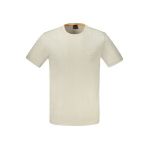 Beige Cotton Men's T-Shirt designed by Hugo Boss