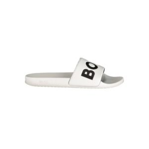 White Polyurethane Mens Slipper designed by Hugo Boss