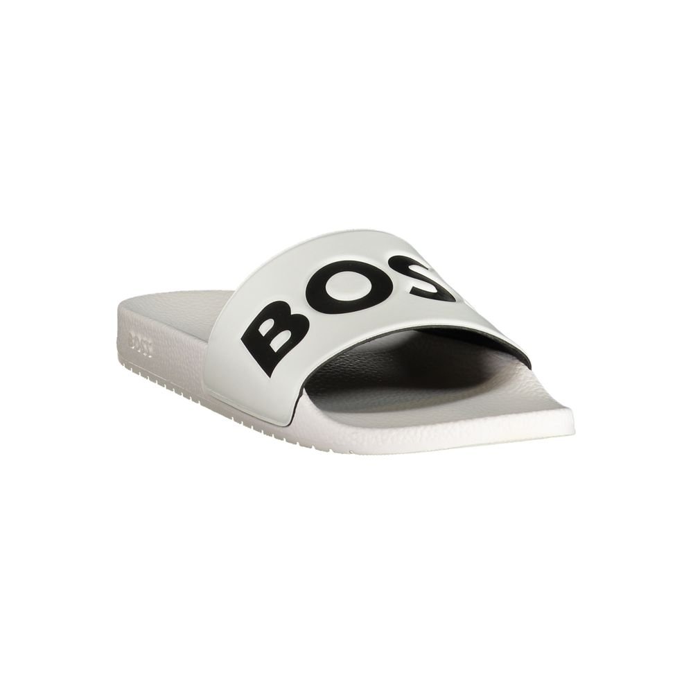 White Polyurethane Mens Slipper designed by Hugo Boss - Image 2