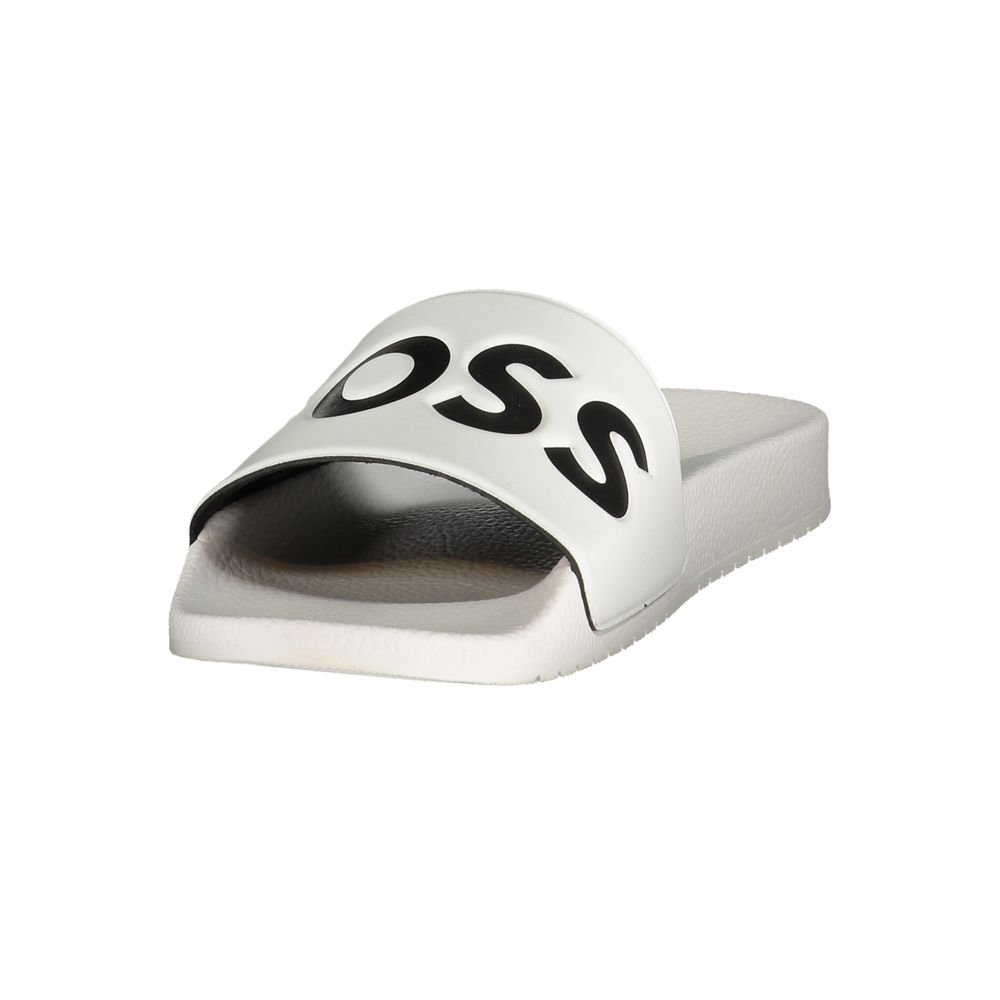 White Polyurethane Mens Slipper designed by Hugo Boss - Image 3
