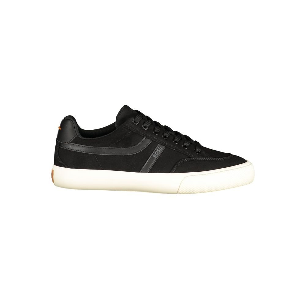 Black Polyurethane Mens Sneaker designed by Hugo Boss