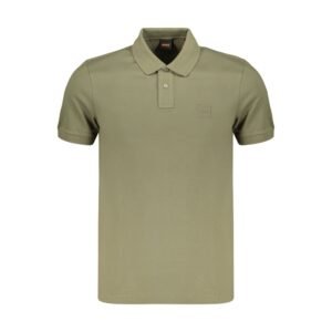 Green Cotton Men's Polo Shirt designed by Hugo Boss