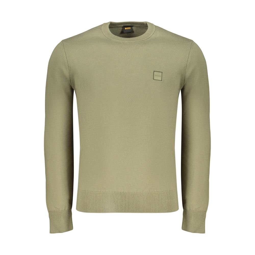 Green Cotton Men's Shirt designed by Hugo Boss