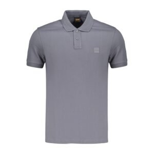 Blue Cotton Men's Polo Shirt designed by Hugo Boss