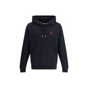 Chic Black Cotton Sweatshirt designed by Ami Paris
