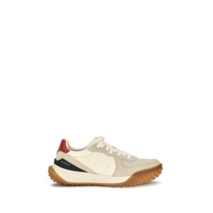 Chic Beige Low Top Athletic Sneakers designed by Moncler