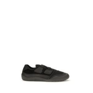 Chic Black Nylon Low Top Sneakers designed by Prada