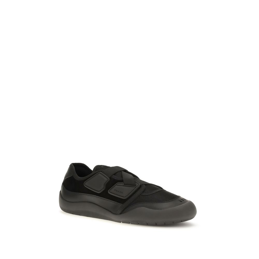 Chic Black Nylon Low Top Sneakers designed by Prada - Image 2