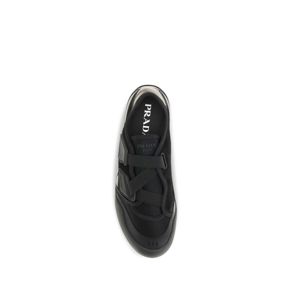 Chic Black Nylon Low Top Sneakers designed by Prada - Image 4