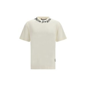 Contemporary Beige Soft Cotton T-Shirt designed by Palm Angels