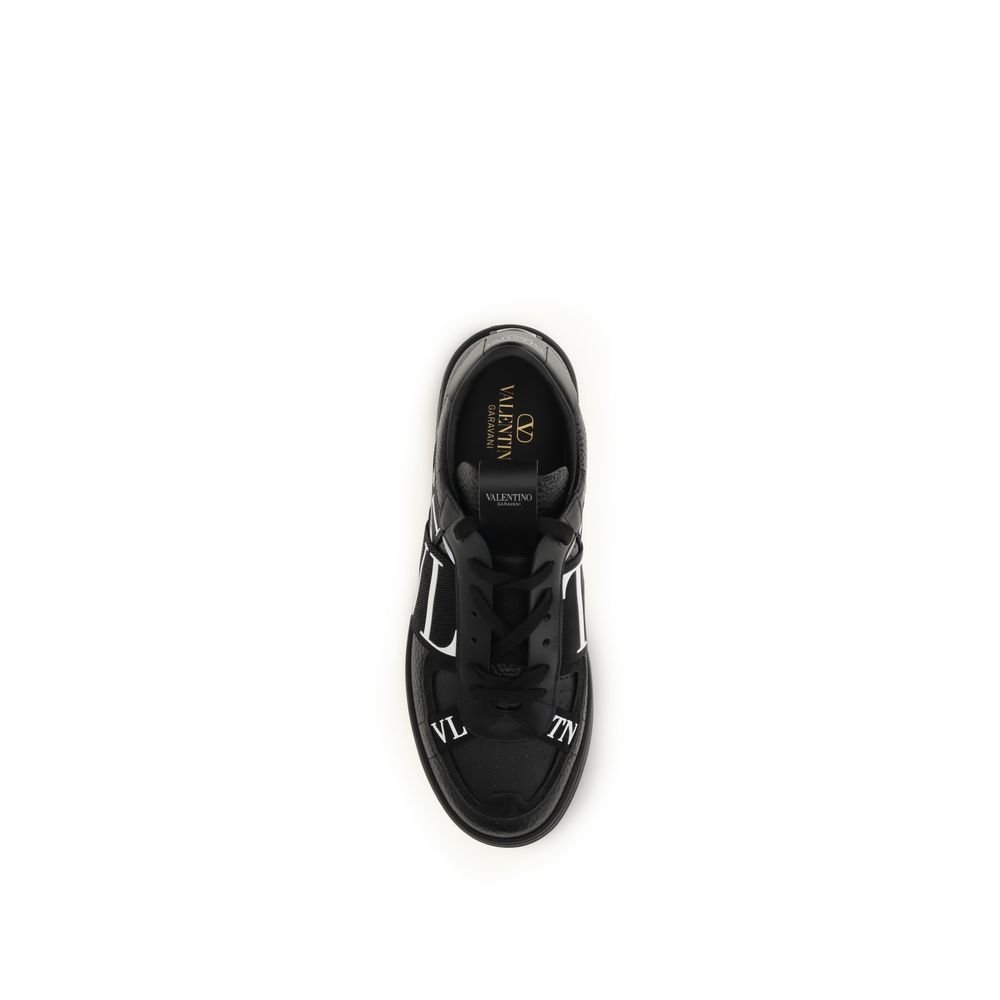 Black Leather Low Top Sneakers designed by Valentino Garavani - Image 4