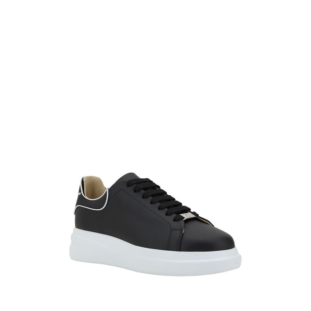 Chic Black Leather Low Top Sneakers designed by Phillipp Plein - Image 2