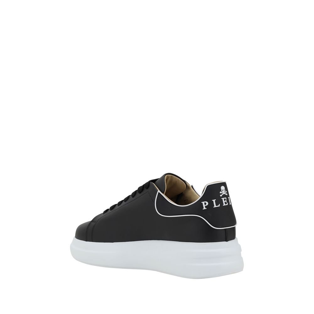 Chic Black Leather Low Top Sneakers designed by Phillipp Plein - Image 3