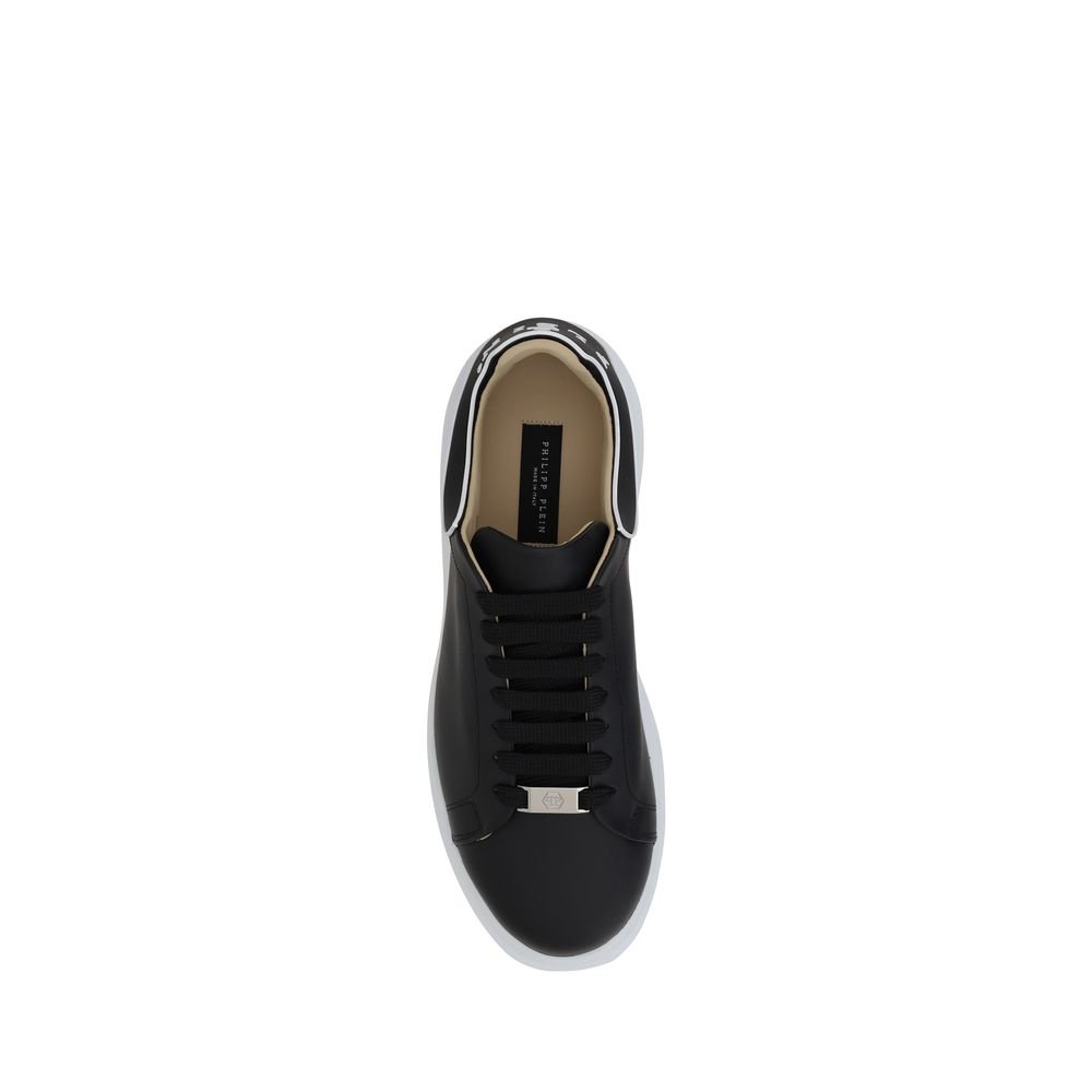 Chic Black Leather Low Top Sneakers designed by Phillipp Plein - Image 4