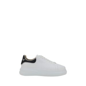 Trendy White Leather Low Top Sneakers designed by Phillipp Plein