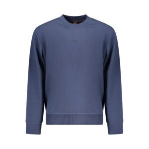 Blue Cotton Men's Sweatshirt designed by Hugo Boss