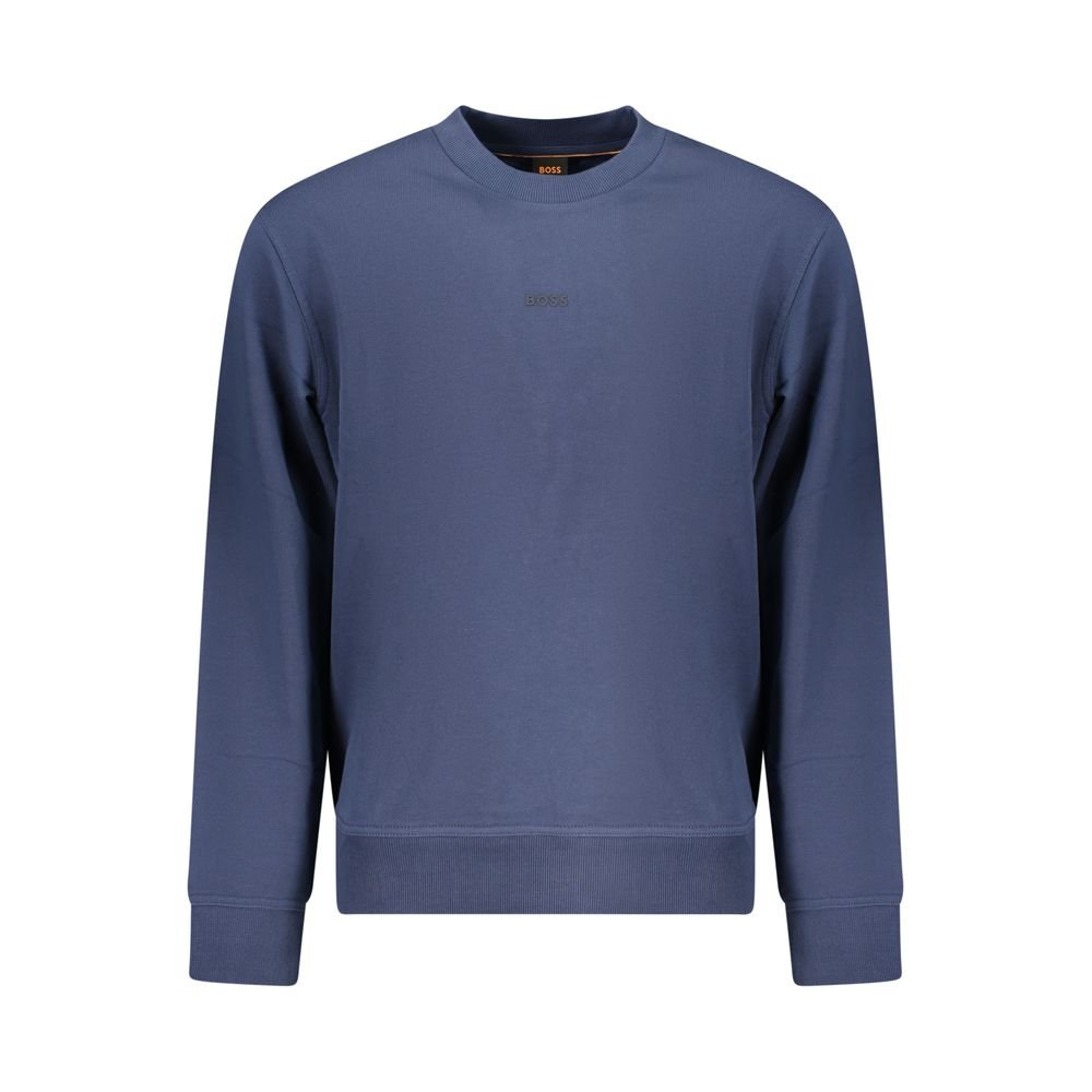 Blue Cotton Men's Sweatshirt designed by Hugo Boss