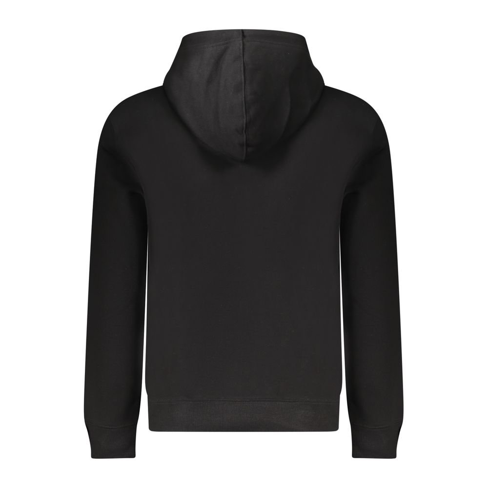 Casual Black Cotton Slim Fit Hoodie designed by Guess - Image 2