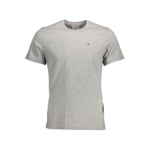 Classic Grigio Cotton Men T-Shirt designed by Tommy Hilfiger