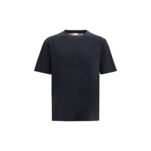 Sleek 2-Tone Checked Soft Cotton T-Shirt designed by Burberry