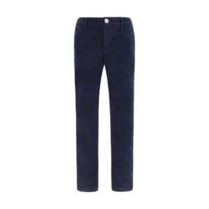 Blue Cotton Chino Pants