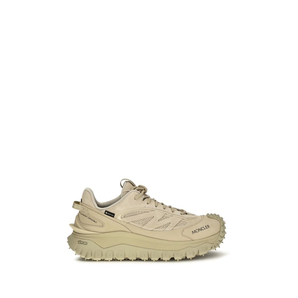 Essential Beige Leather Trailgrip Sneakers designed by Moncler