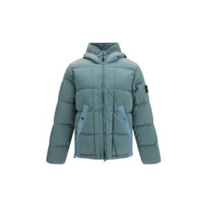 Bicolor Hooded Full-Length Jacket designed by Stone Island