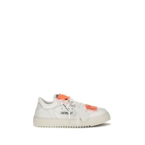 Stylish White Leather Low Top Sneakers designed by Off-White