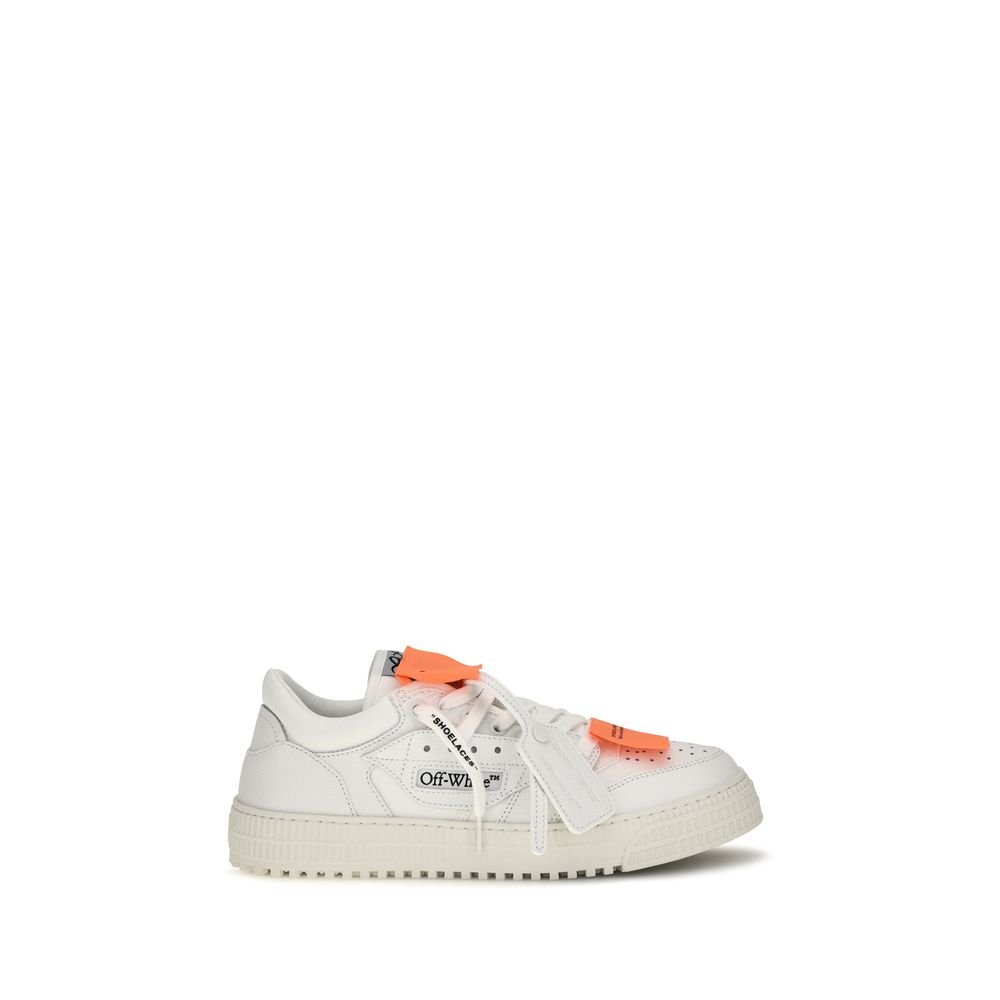 Stylish White Leather Low Top Sneakers designed by Off-White