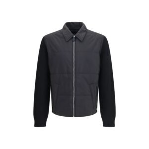 Chic Black Wool Full-Length Jacket designed by Prada
