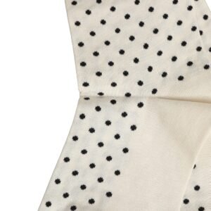 Off White Cotton Polka Dot Socks designed by Dolce&Gabbana