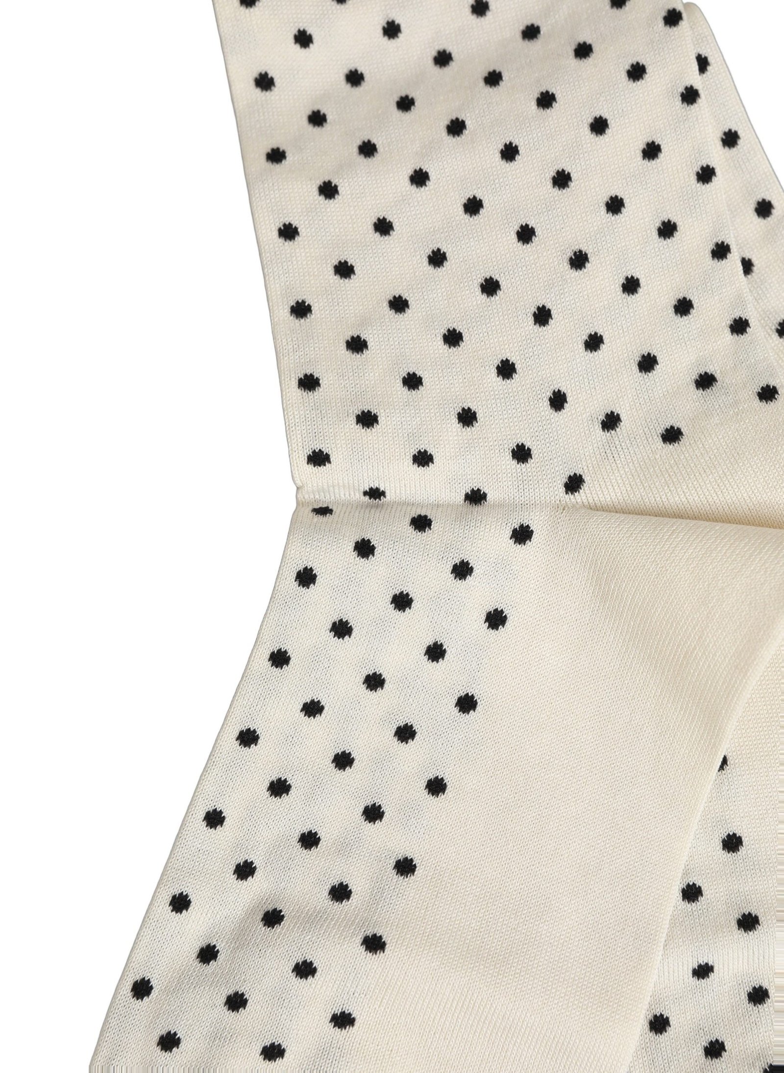 Off White Cotton Polka Dot Socks designed by Dolce&Gabbana