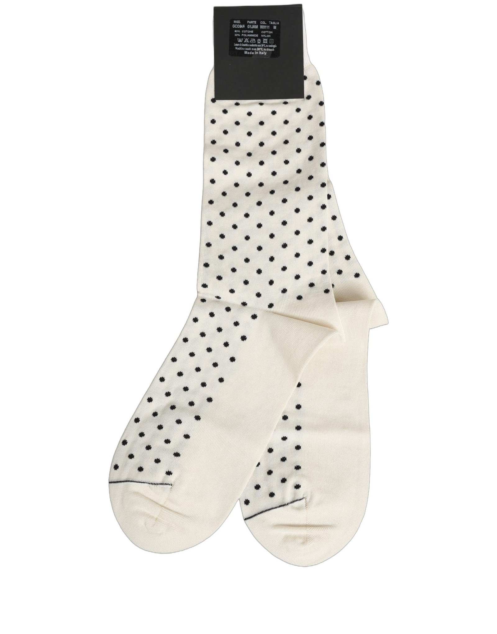 Off White Cotton Polka Dot Socks designed by Dolce&Gabbana - Image 6