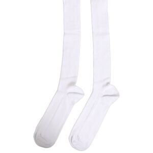 White Viscose Over The Calf Socks designed by Dolce&Gabbana