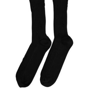 Stylish Black Cotton Mid Calf Socks designed by Dolce&Gabbana