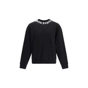 Chic Black Soft Cotton Sweatshirt designed by Palm Angels