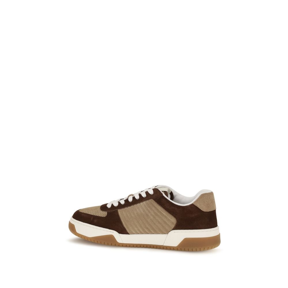 Chic Brown Napa Leather Suede Sneakers by Valentino Garavani - Image 3