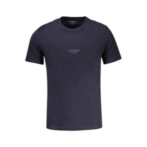 Sleek Blue Cotton Men T-Shirt designed by Guess