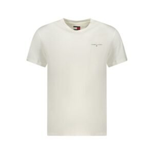 White Cotton Men's T-Shirt designed by Tommy Hilfiger