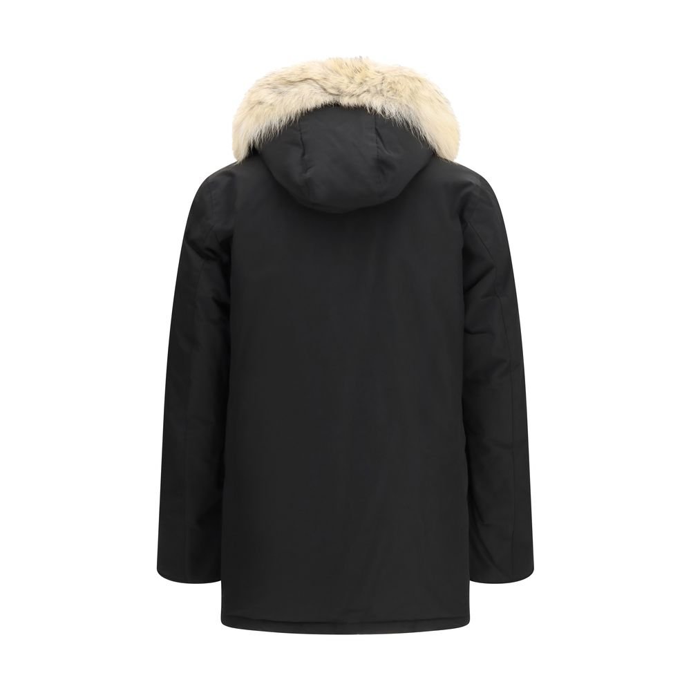 Black Arctic Ramar Cotton Parka designed by Woolrich - Image 2